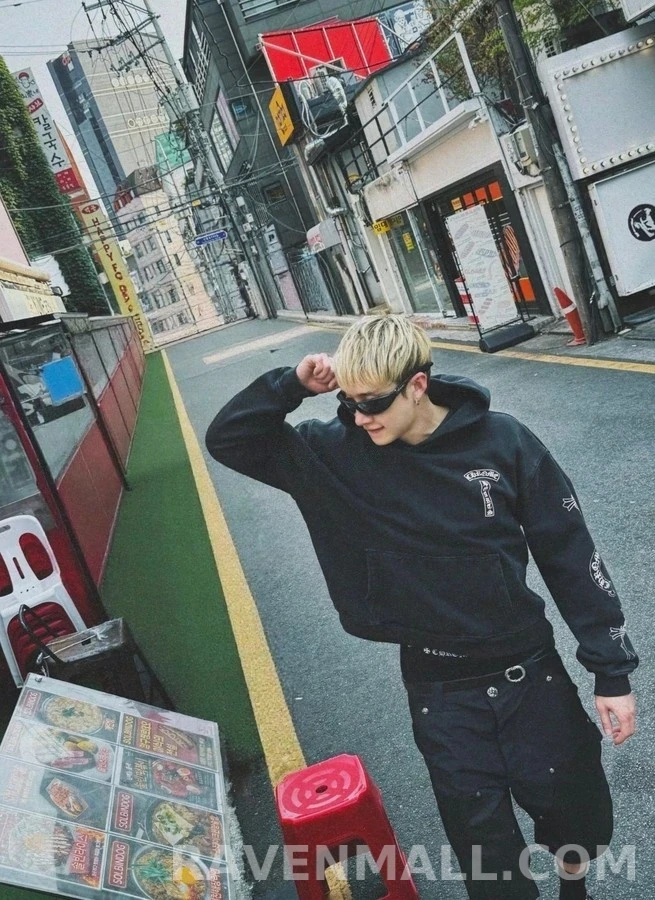 크롬하츠 크롬하츠 크로스 모티프 워싱 후드 상세 이미지
