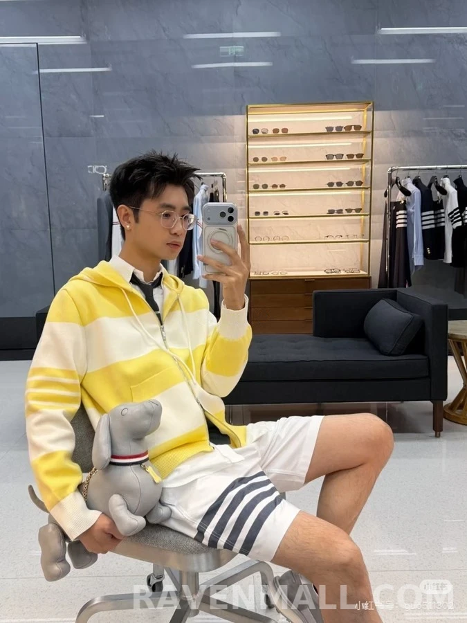 톰브라운 톰브라운 삼선 탭 후드 티셔츠 상세 이미지