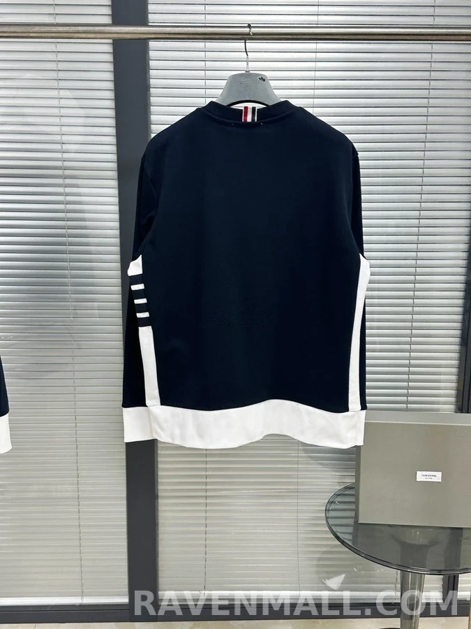 톰브라운 톰브라운 배색 맨투맨 상세 이미지