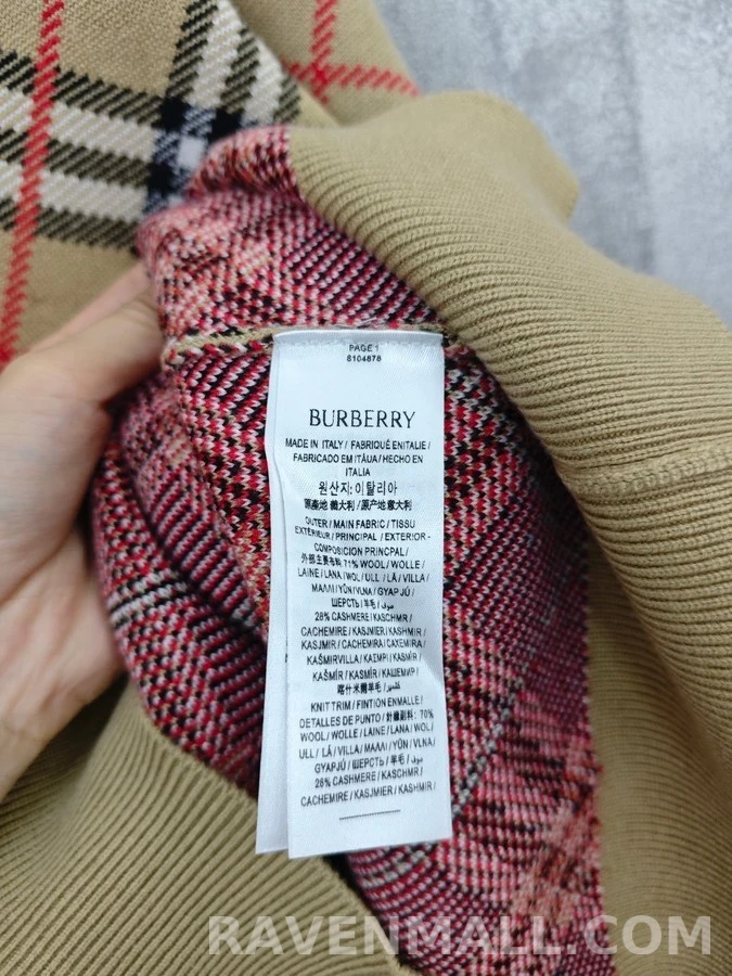 버버리 버버리 체크 패턴 가디건 상세 이미지