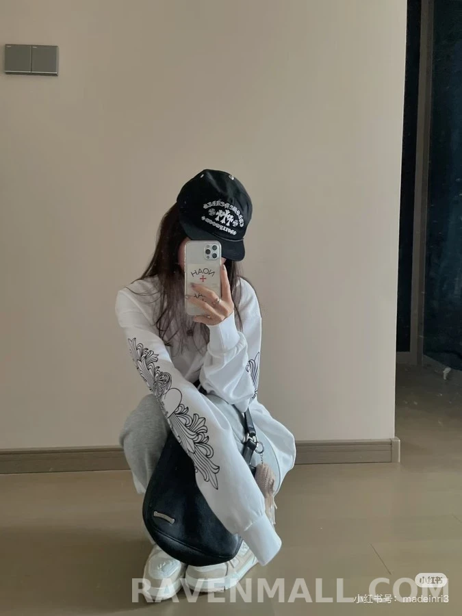 크롬하츠 크롬하츠 I love you 레터링 크로스 맨투맨 상세 이미지