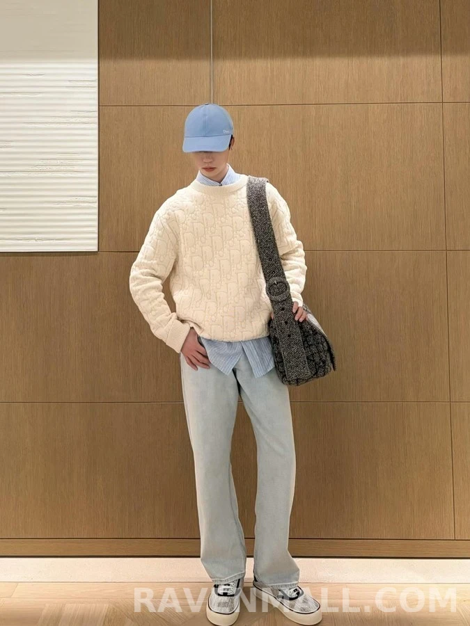 디올 디올 로고 자카드 니트 상세 이미지