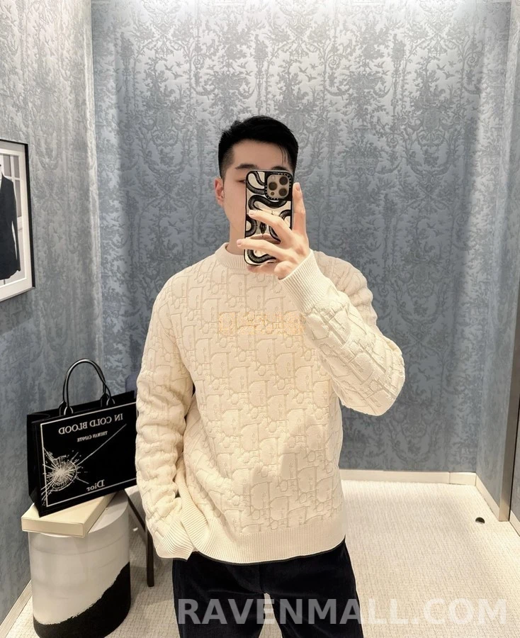 디올 디올 로고 자카드 니트 상세 이미지