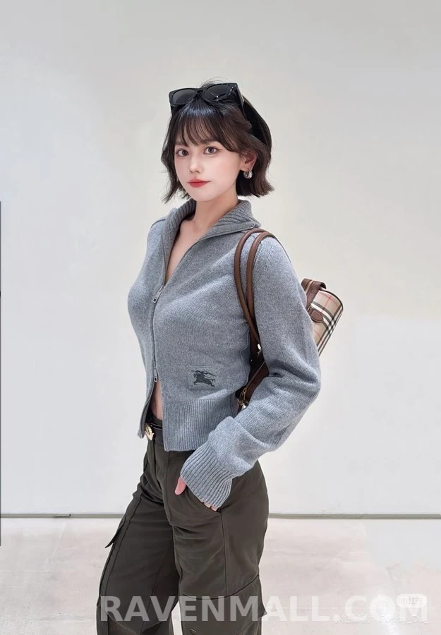 버버리 버버리 투웨이 집업 하이넥 니트 가디건 상세 이미지