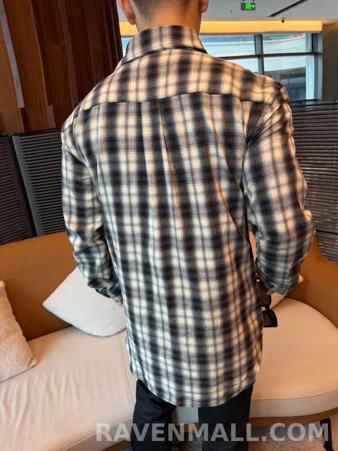 발렌시아가 발렌시아가 레터링 체크 셔츠 상세 이미지