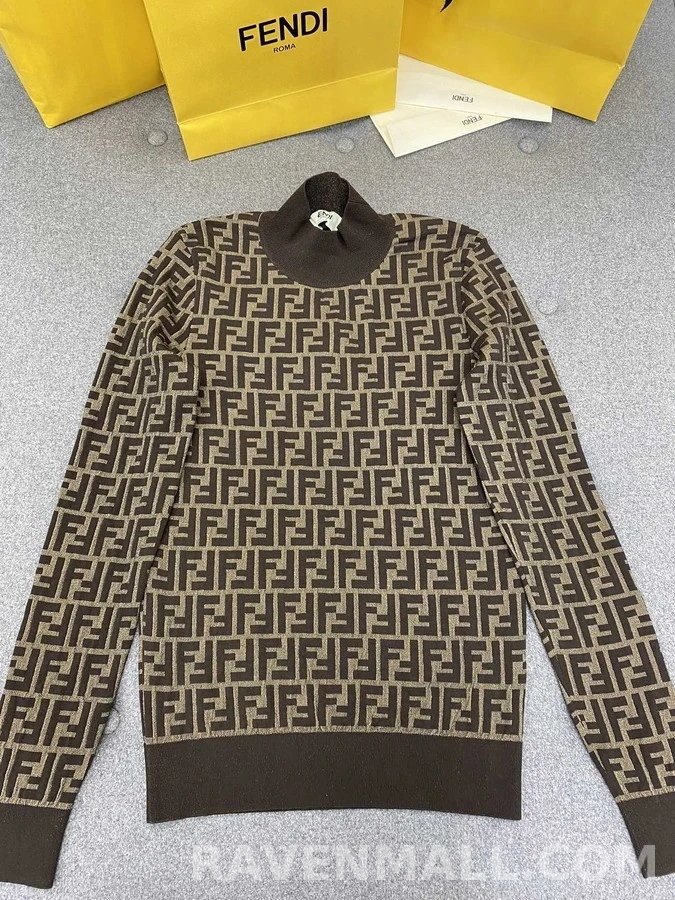 펜디 펜디 모노그램 터틀넥 긴팔 티셔츠 상세 이미지