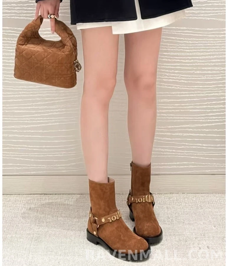 디올 디올 라운드 토 하네스 스트랩 숏부츠 상세 이미지