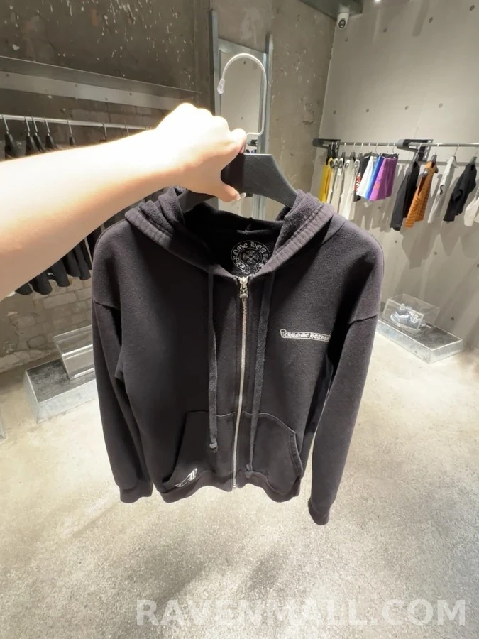 크롬하츠 크롬하츠 레터링 크로스 후드 집업 상세 이미지