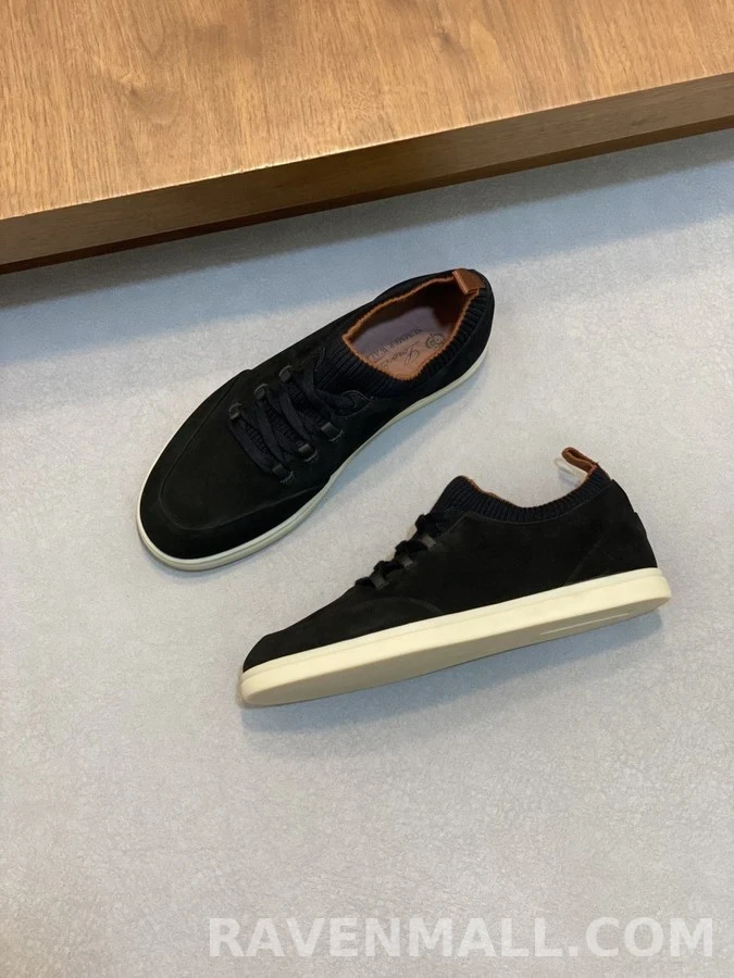 로로피아나 로로피아나 디어스킨 레이스업 스니커즈 상세 이미지