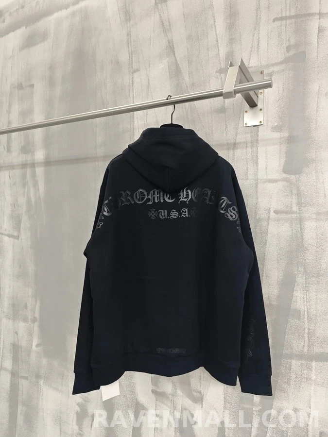 크롬하츠 크롬하츠 호스슈 크로스 글리터 후드티 상세 이미지