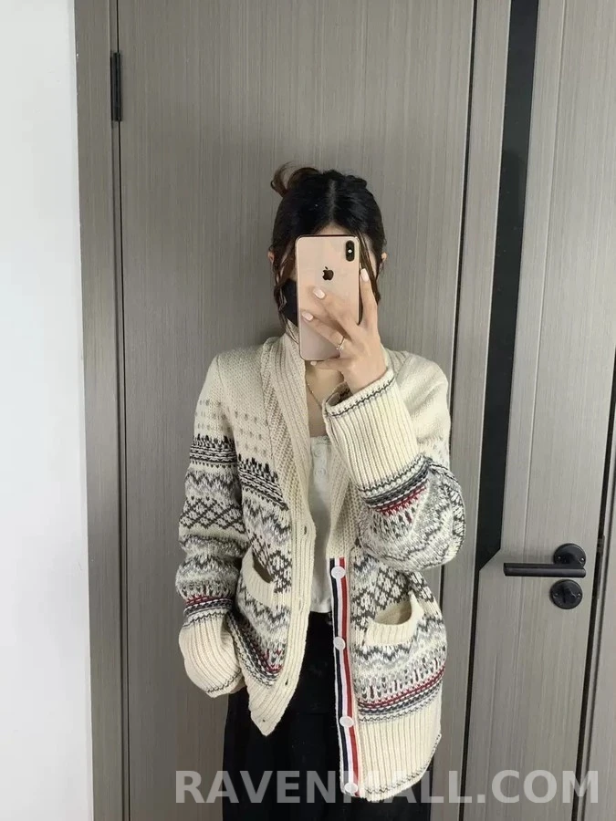 톰브라운 톰브라운 페어아일 니트 가디건 상세 이미지