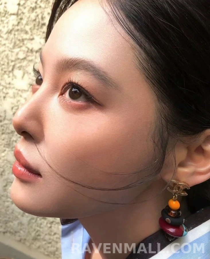 샤넬 샤넬 컬러 스택 비즈 드롭 귀걸이 상세 이미지