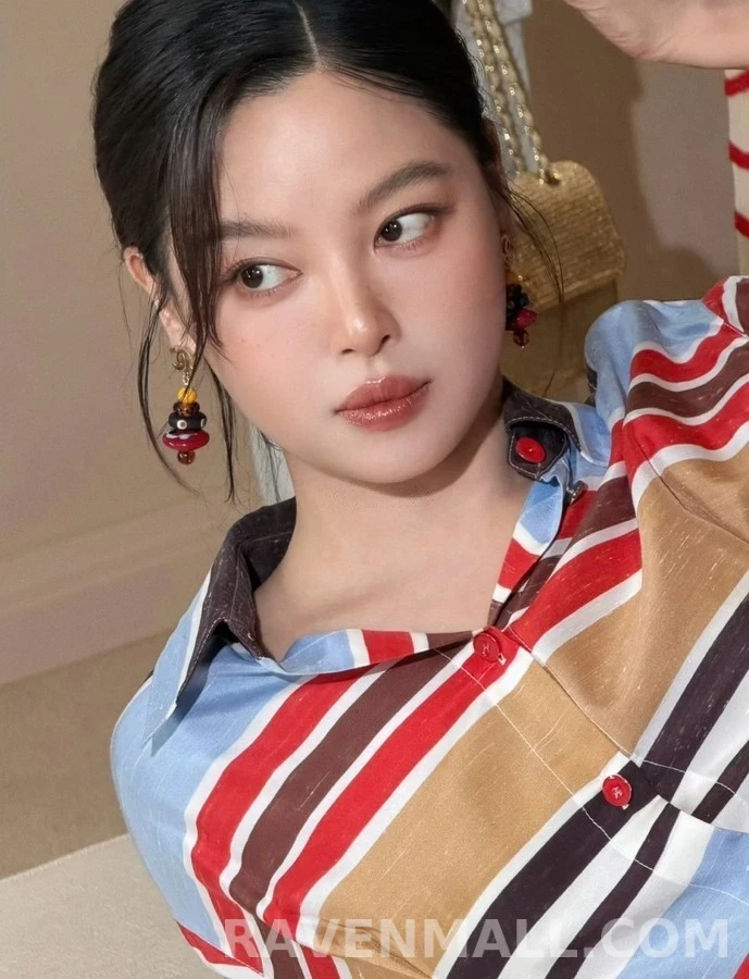 샤넬 샤넬 컬러 스택 비즈 드롭 귀걸이 상세 이미지