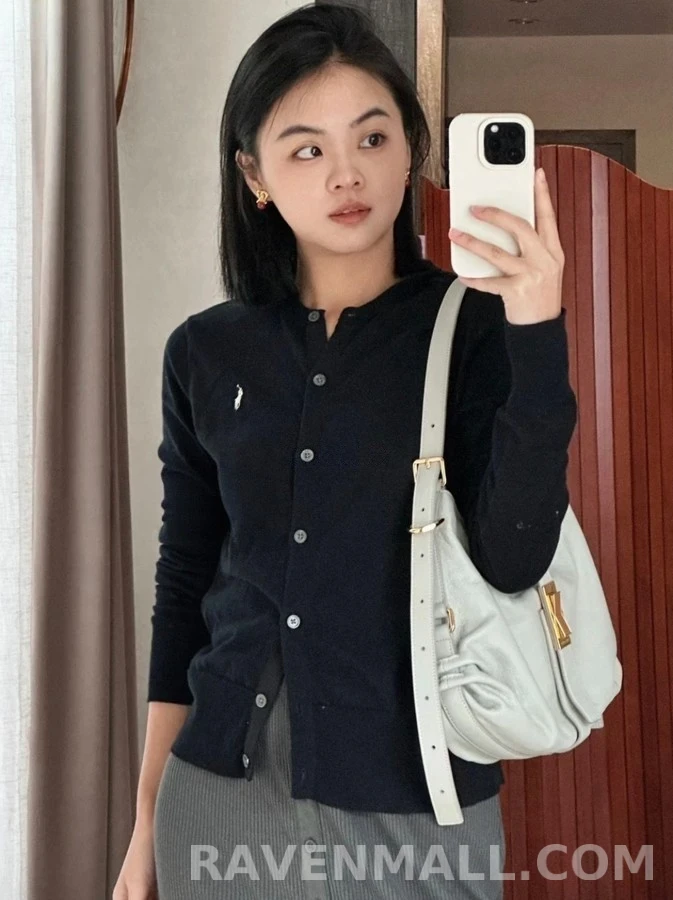 폴로 랄프 로렌 폴로 랄프 로렌 피마 코튼 포니 로고 가디건 상세 이미지