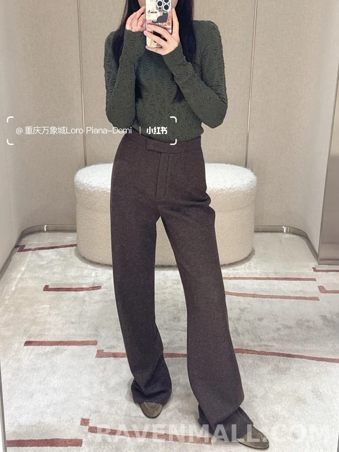 로로피아나 로로피아나 주름 텍스처 터틀넥 긴팔 티셔츠 상세 이미지