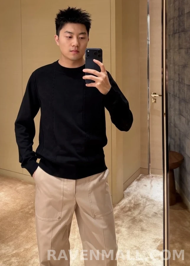루이비통 루이비통 모노그램 패널 긴팔 티셔츠 상세 이미지