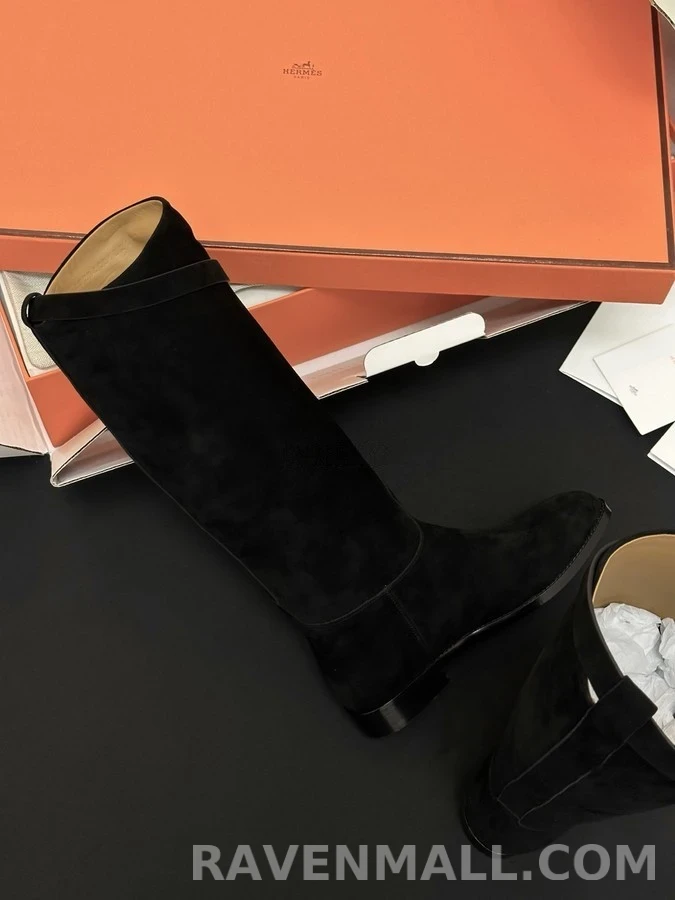 에르메스 에르메스 점핑 켈리 스웨이드 라이딩 부츠 상세 이미지