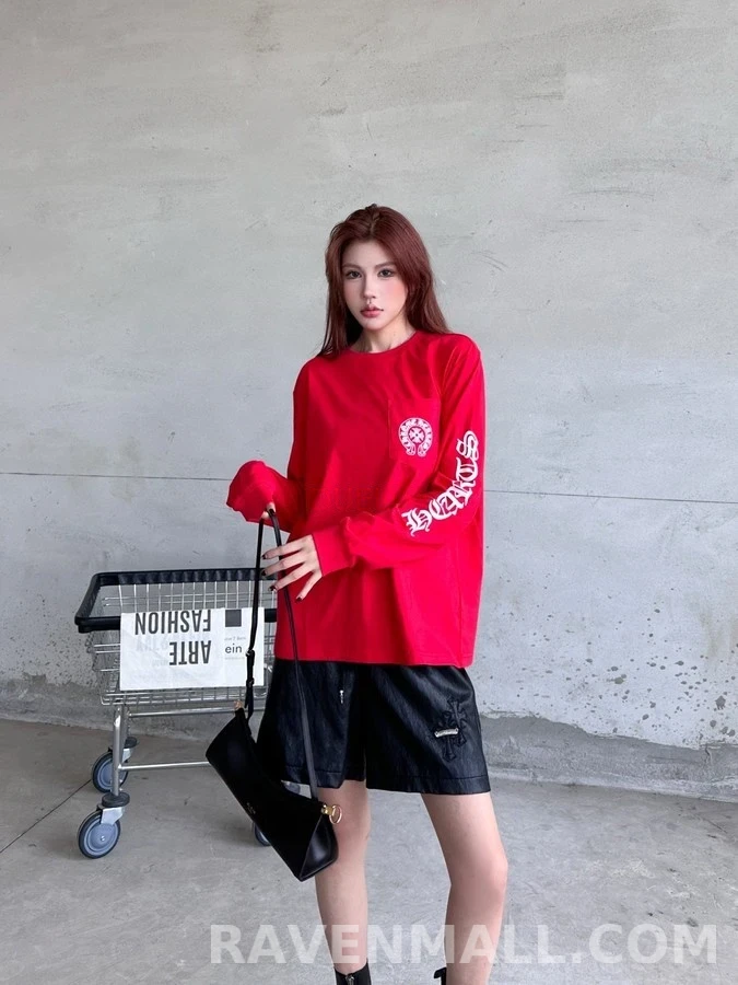 크롬하츠 크롬하츠 레터링 포켓 긴팔 티셔츠 상세 이미지