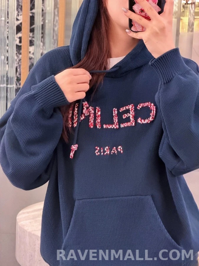 셀린느 셀린느 패턴 로고 후드티 상세 이미지