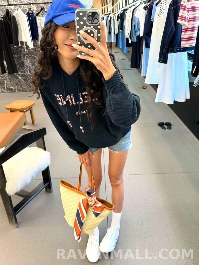 셀린느 셀린느 패턴 로고 후드티 상세 이미지