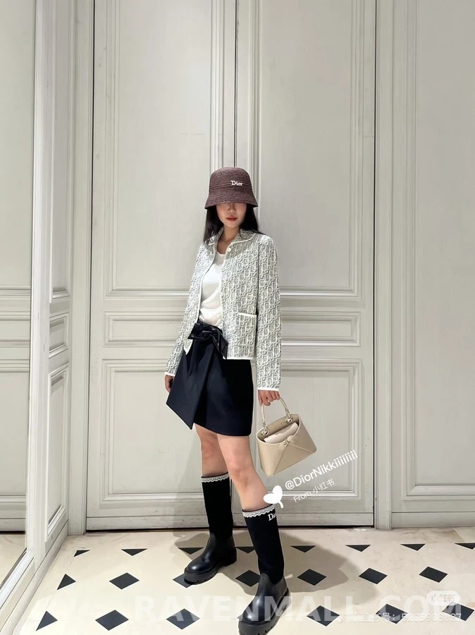 디올 디올 오블리크 자카드 니트 가디건 상세 이미지