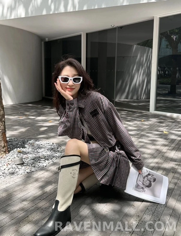 에르메스 에르메스 점핑 켈리 버클 캔버스 롱부츠 상세 이미지