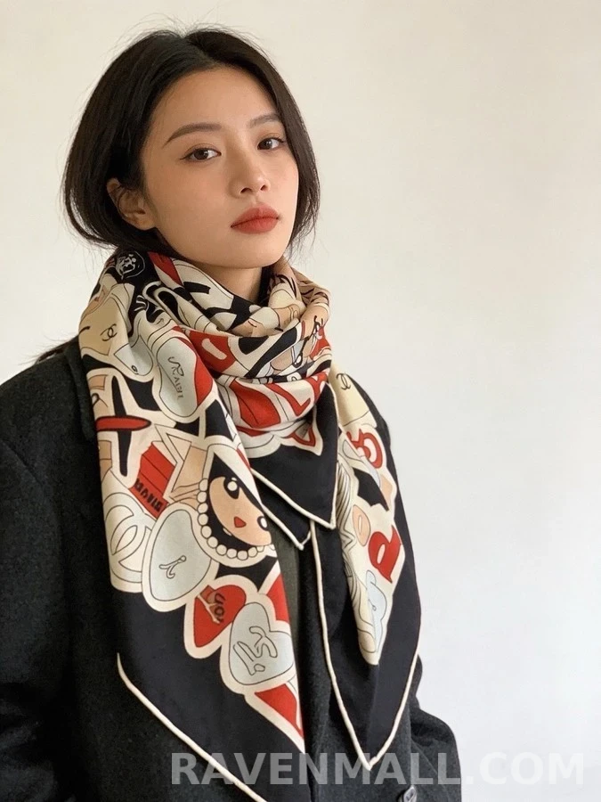 샤넬 샤넬 스티커 모티프 숄 상세 이미지