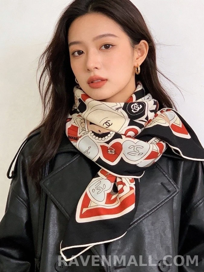 샤넬 샤넬 스티커 모티프 숄 상세 이미지