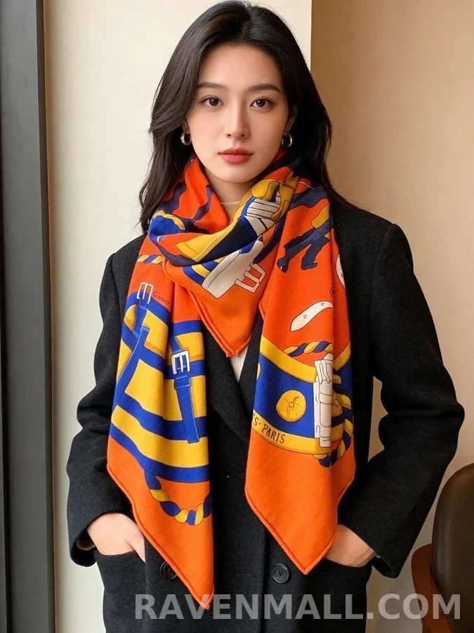 에르메스 에르메스 승마 모티브 실크 스카프 상세 이미지