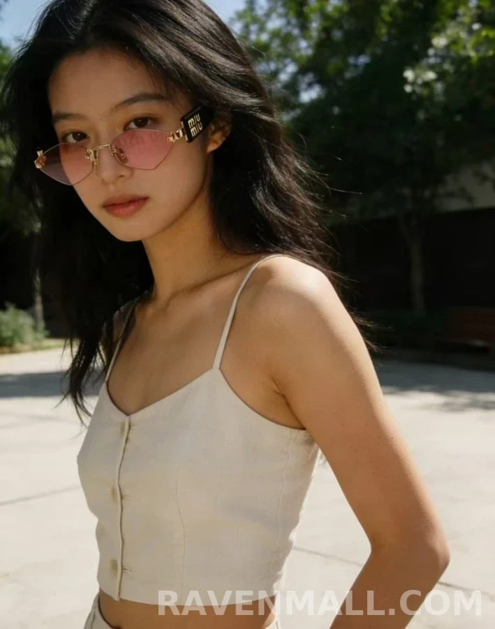 미우미우 미우미우 림리스 다이아몬드 선글라스 상세 이미지