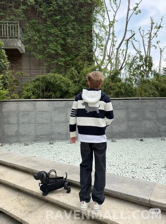 톰브라운 톰브라운 스트라이프 후드티 상세 이미지