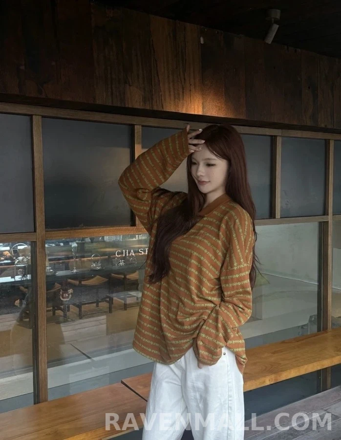 크롬하츠 크롬하츠 십자가 패턴 긴팔 폴로 티셔츠 상세 이미지