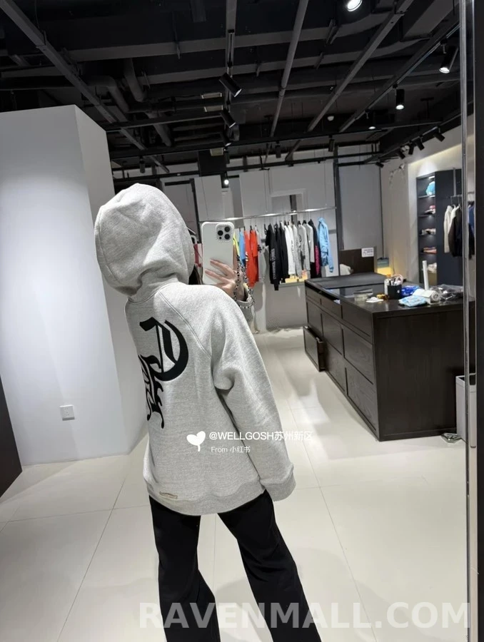 크롬하츠 크롬하츠 십자가 CH 로고 플록 후드티 상세 이미지
