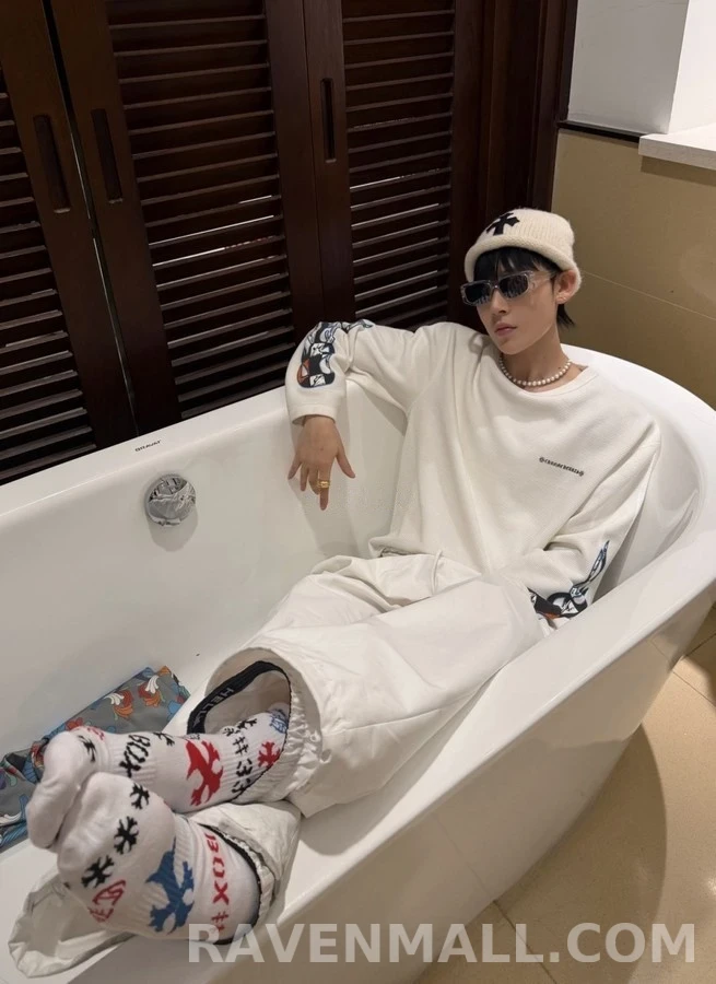 크롬하츠 크롬하츠 매티보이 화염 와플 긴팔 티셔츠 상세 이미지