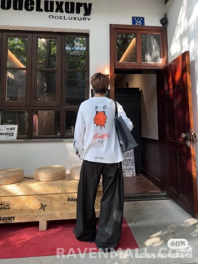 크롬하츠 크롬하츠 매티보이 화염 와플 긴팔 티셔츠 상세 이미지