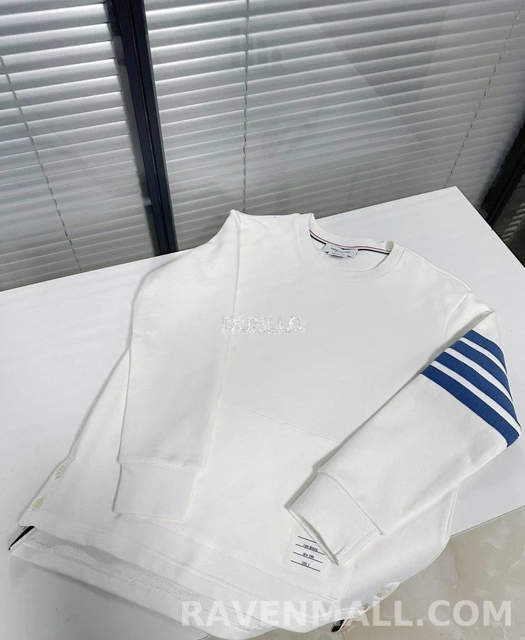 톰브라운 톰브라운 리브 니트 스트라이프 가디건 상세 이미지