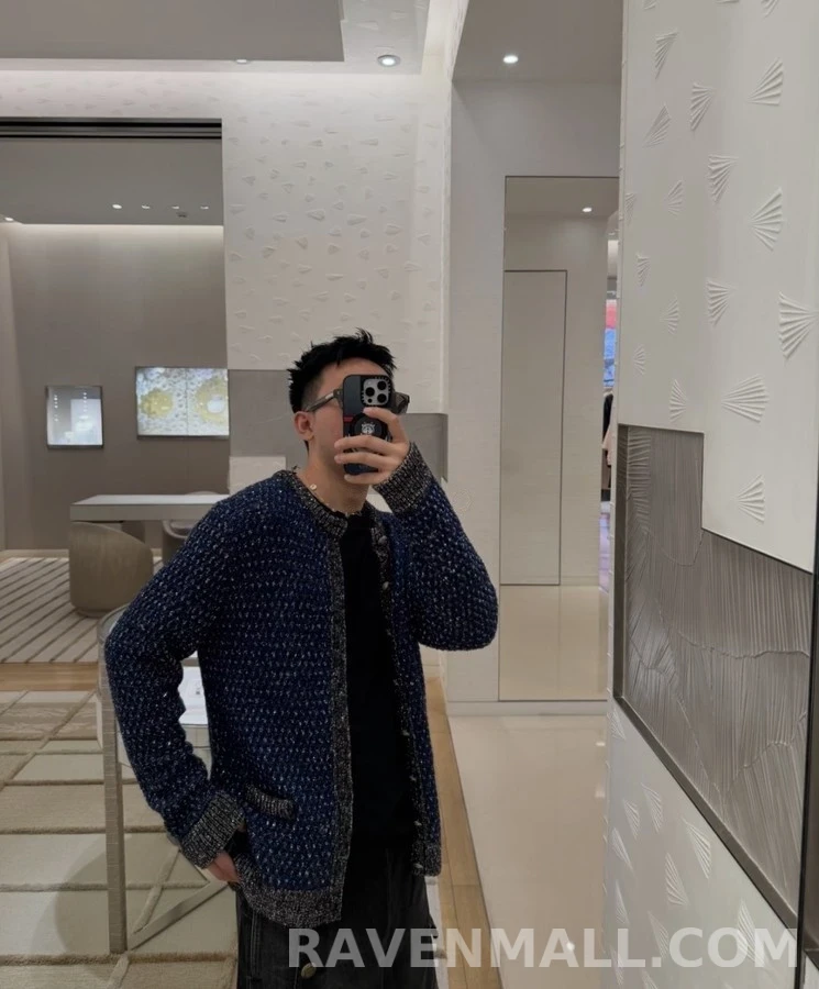 디올 디올 스팽글 라운드넥 가디건 상세 이미지
