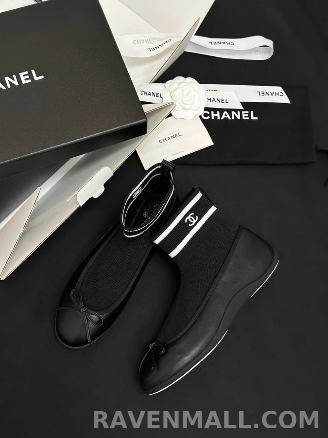 샤넬 샤넬 니트 삭스 플랫 상세 이미지