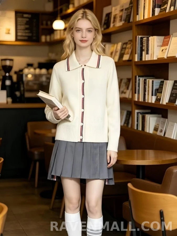 톰브라운 톰브라운 폴로 카라 강아지 가디건 상세 이미지