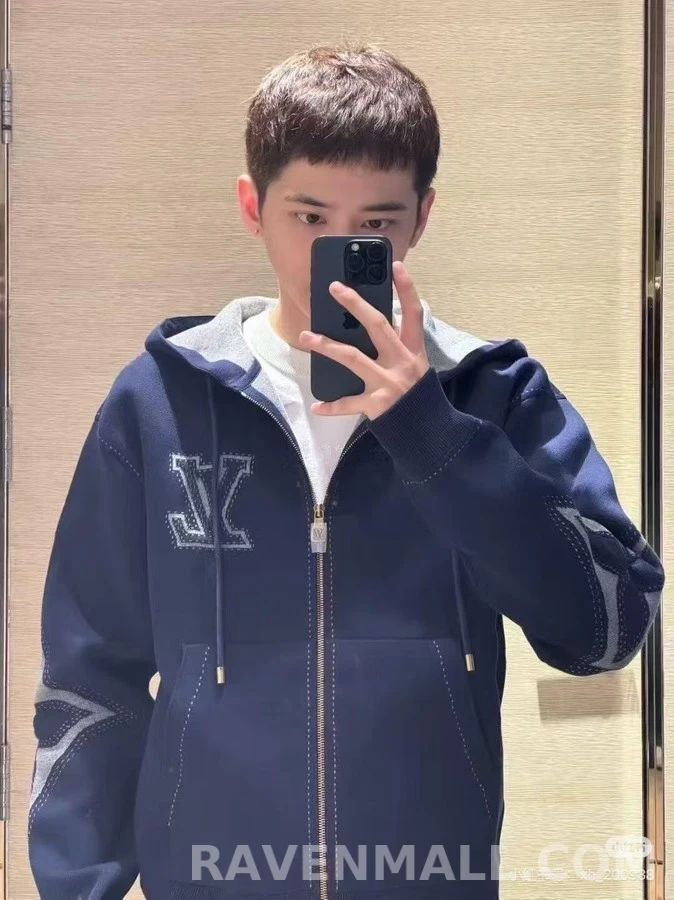 루이비통 루이비통 모노그램 플라워 자카드 후드 집업 상세 이미지