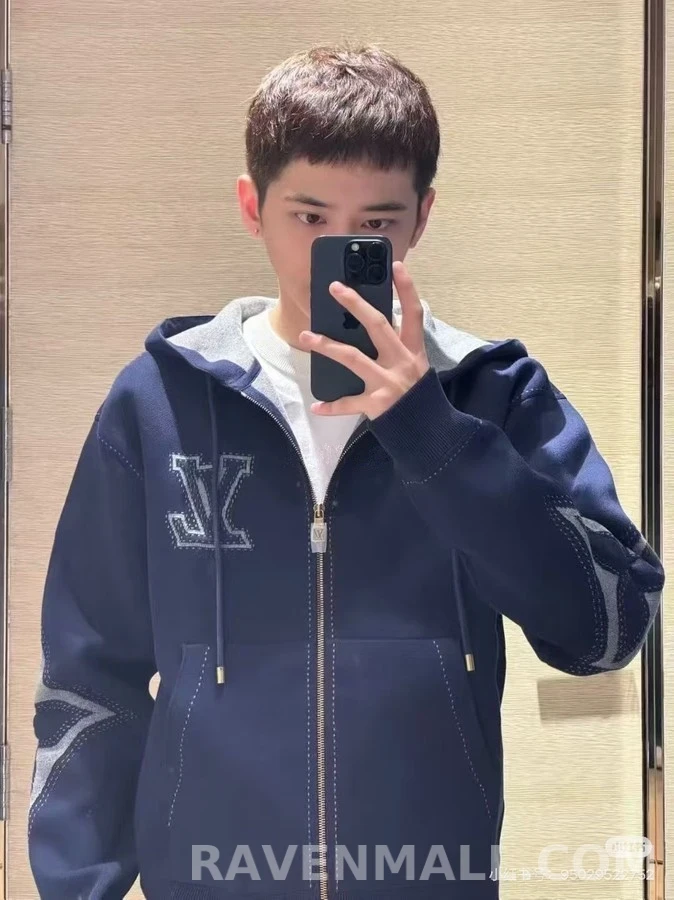 루이비통 루이비통 모노그램 플라워 자카드 후드 집업 상세 이미지
