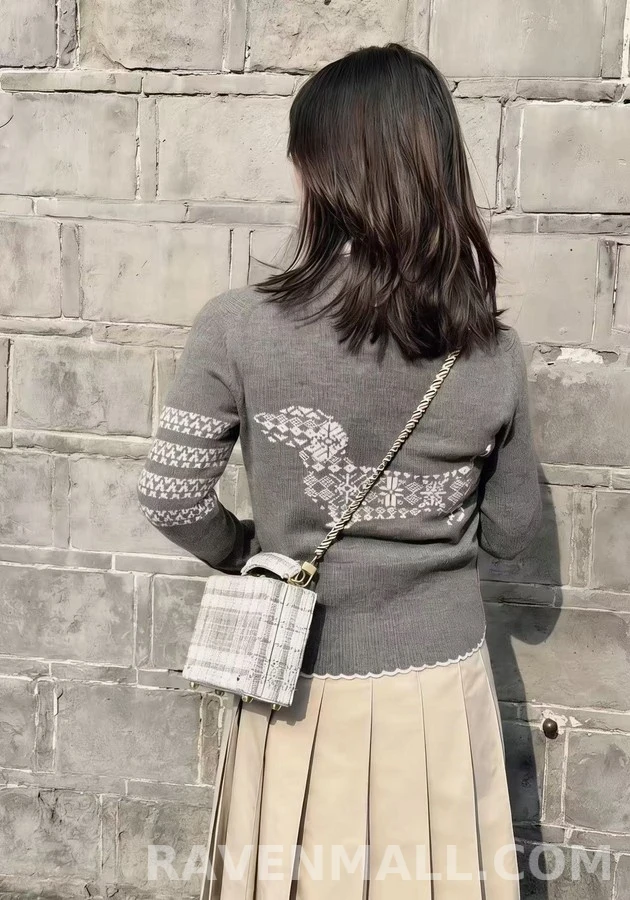 톰브라운 톰브라운 패턴 슬리브 니트 가디건 상세 이미지