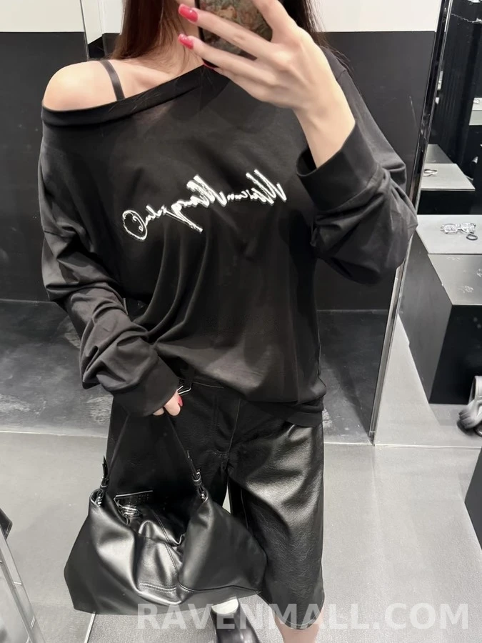 메종 마르지엘라 메종마르지엘라 손글씨 프린트 긴팔 티셔츠 상세 이미지