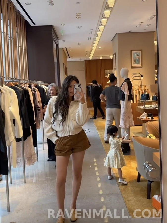 에르메스 에르메스 리브드 카라 집업 가디건 상세 이미지