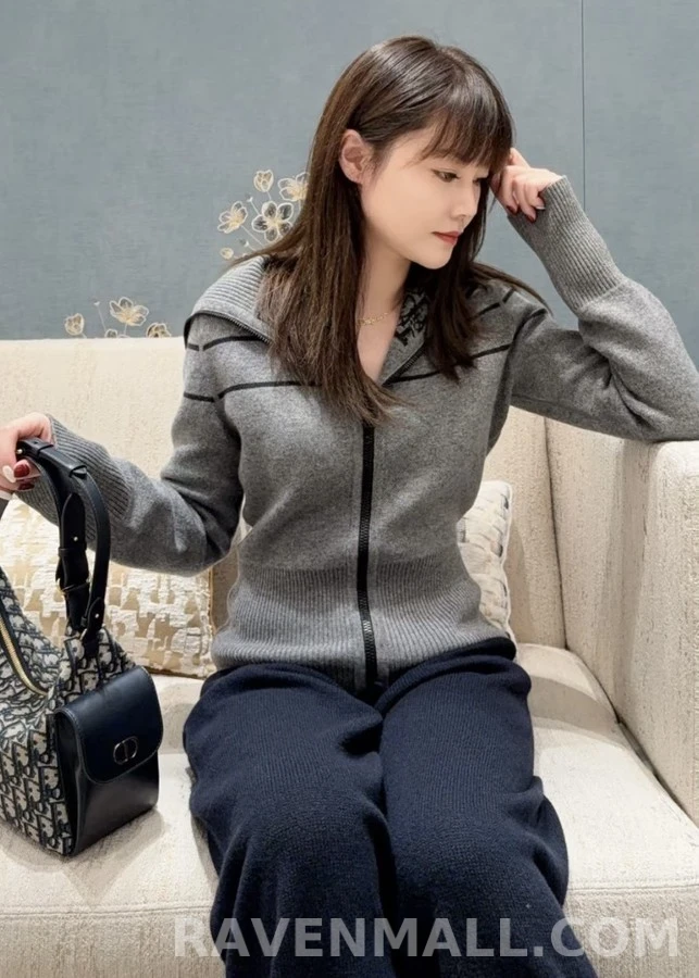 디올 디올 Oblique 스트라이프 양면 가디건 상세 이미지