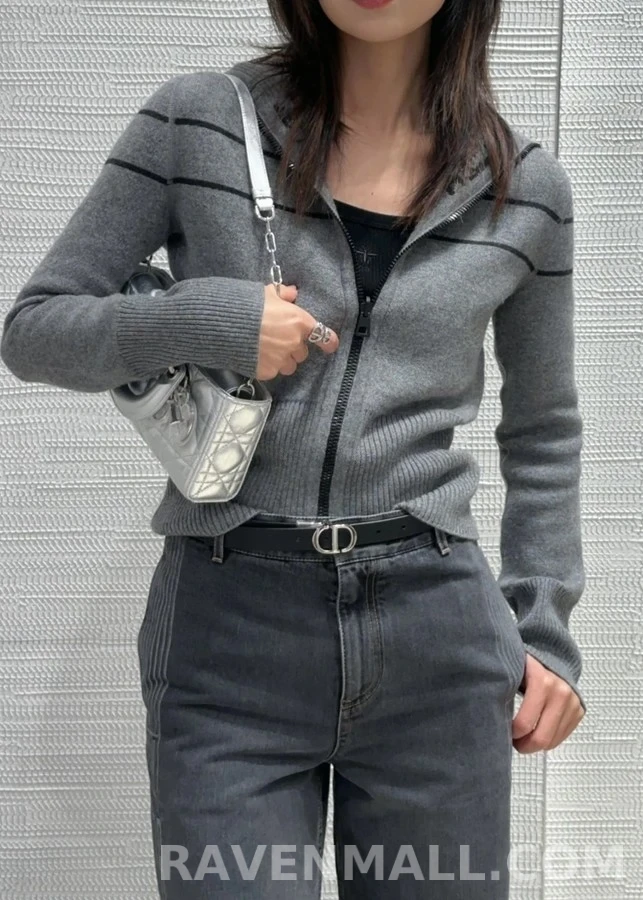 디올 디올 Oblique 스트라이프 양면 가디건 상세 이미지
