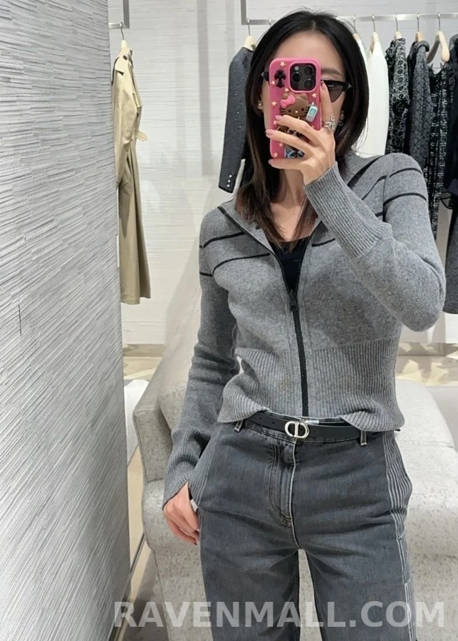 디올 디올 Oblique 스트라이프 양면 가디건 상세 이미지