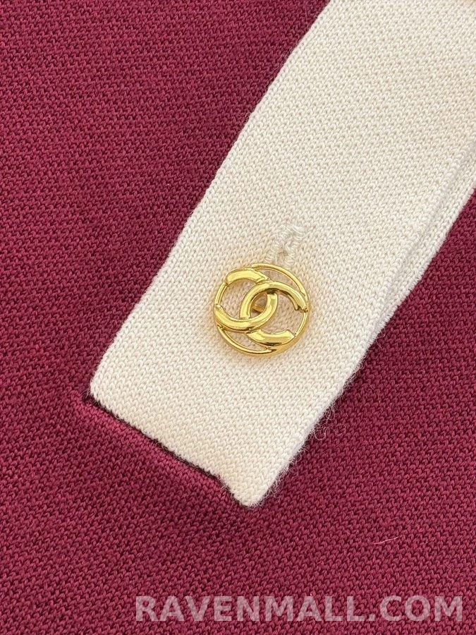 샤넬 샤넬 세일러 카라 금장 버튼 니트 상세 이미지