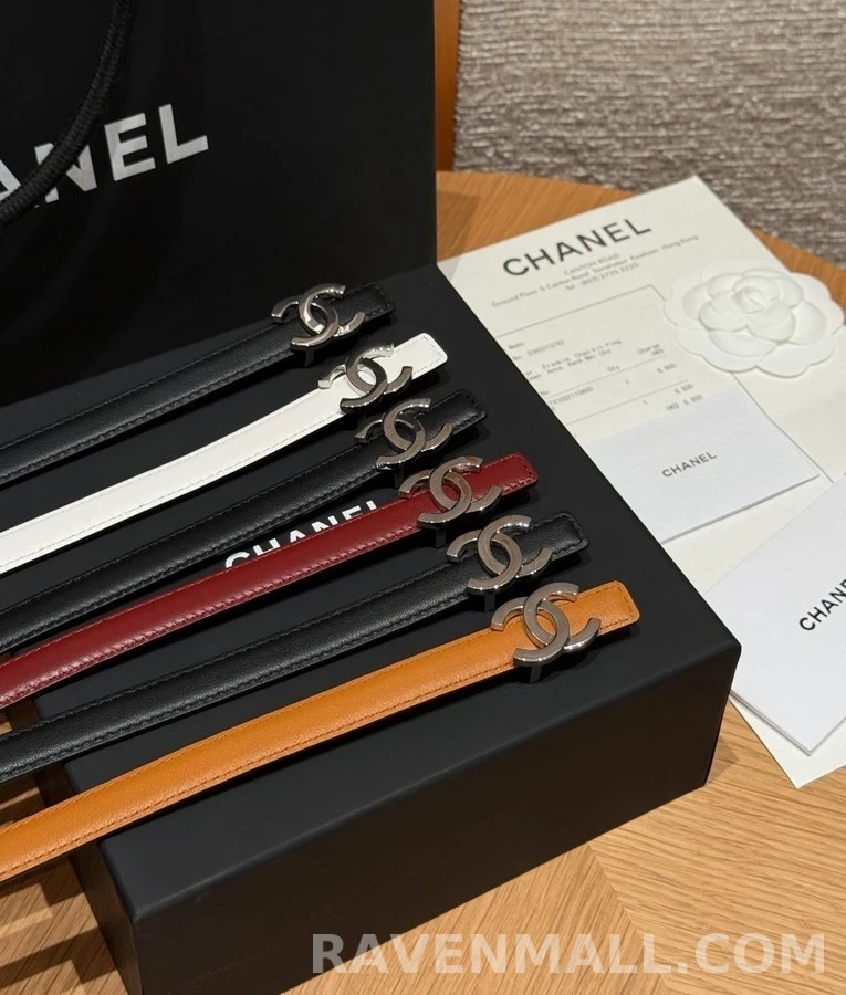샤넬 샤넬 더블 C 버클 양면 슬림 벨트 상세 이미지