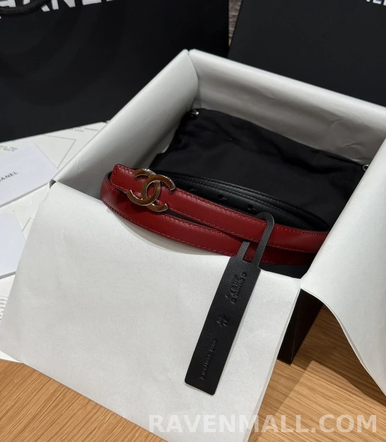 샤넬 샤넬 더블 C 버클 양면 슬림 벨트 상세 이미지